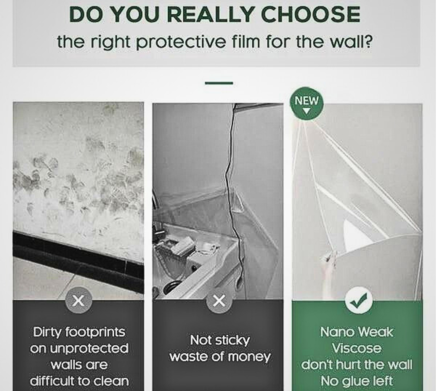 WallGuard™ Clear Protection Film - Protect walls. Stay worry-free.