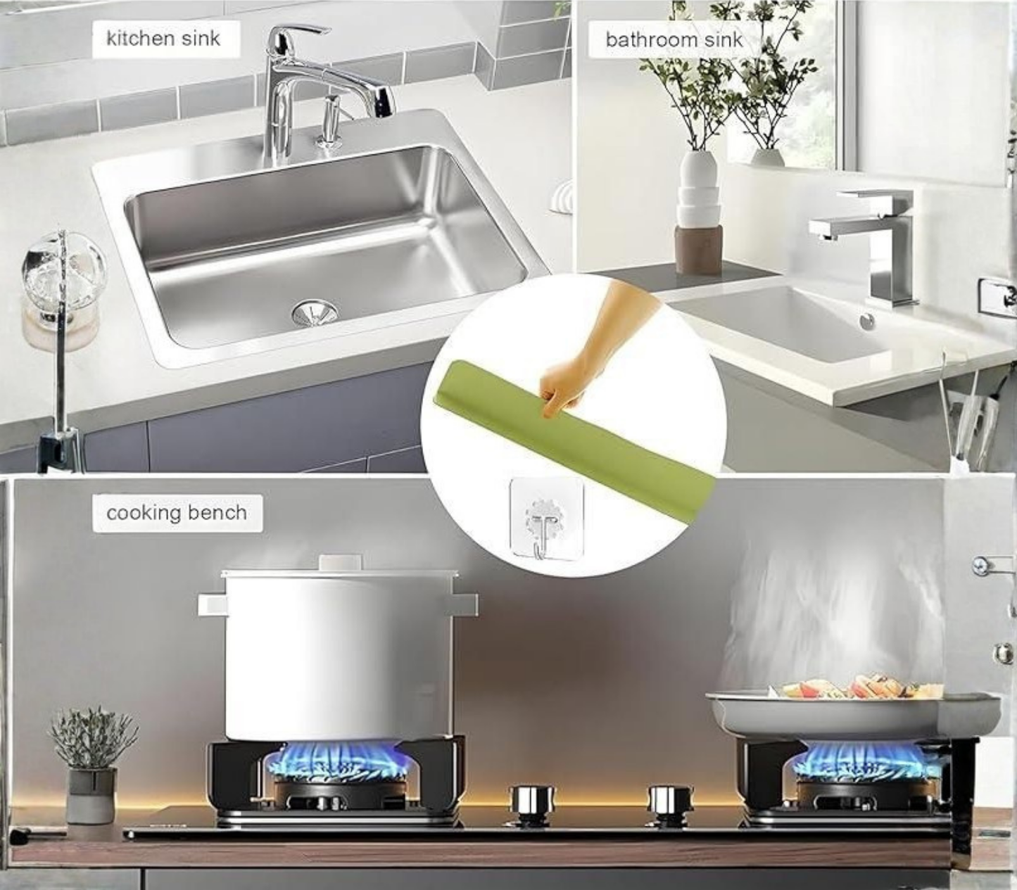 SplashLock™ Silicone Sink Guard - No spills. No mess.