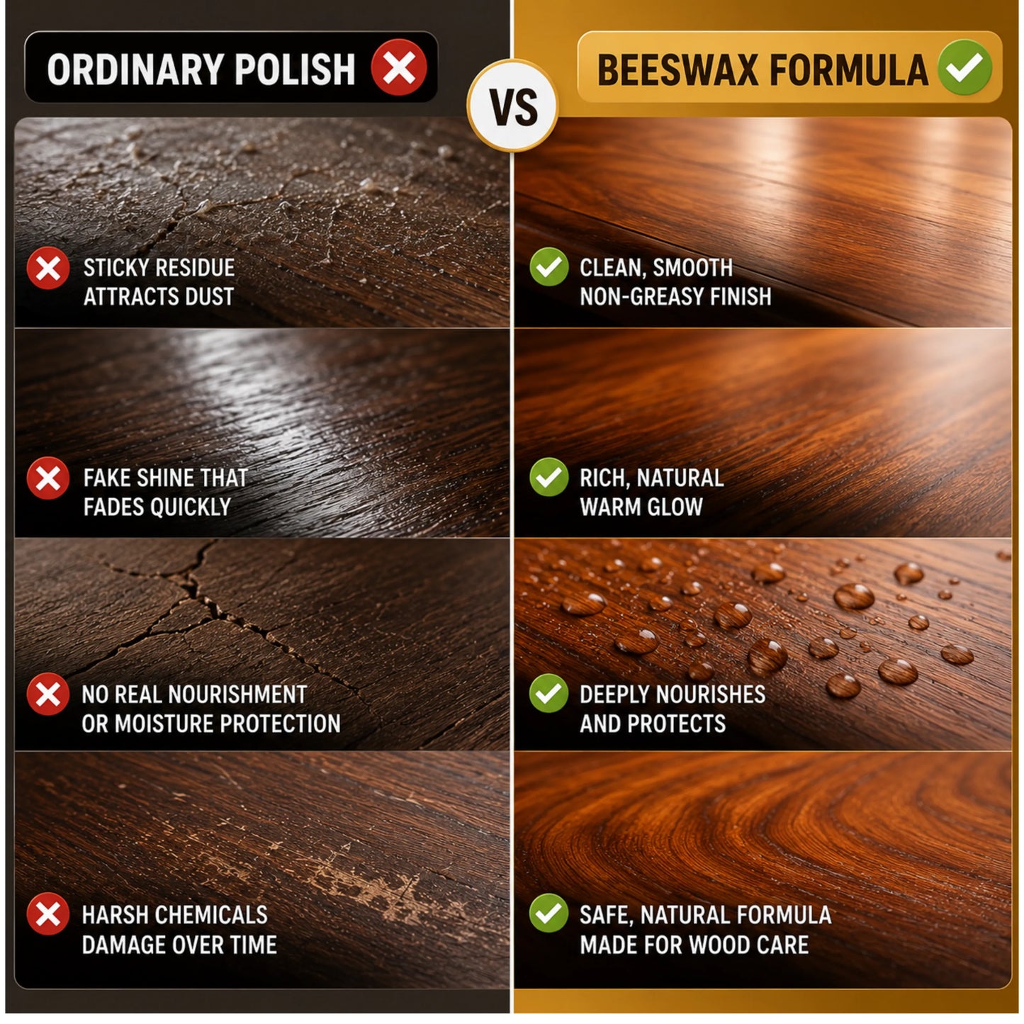 Beeswax Wood Polish Spray (Pack of 2)