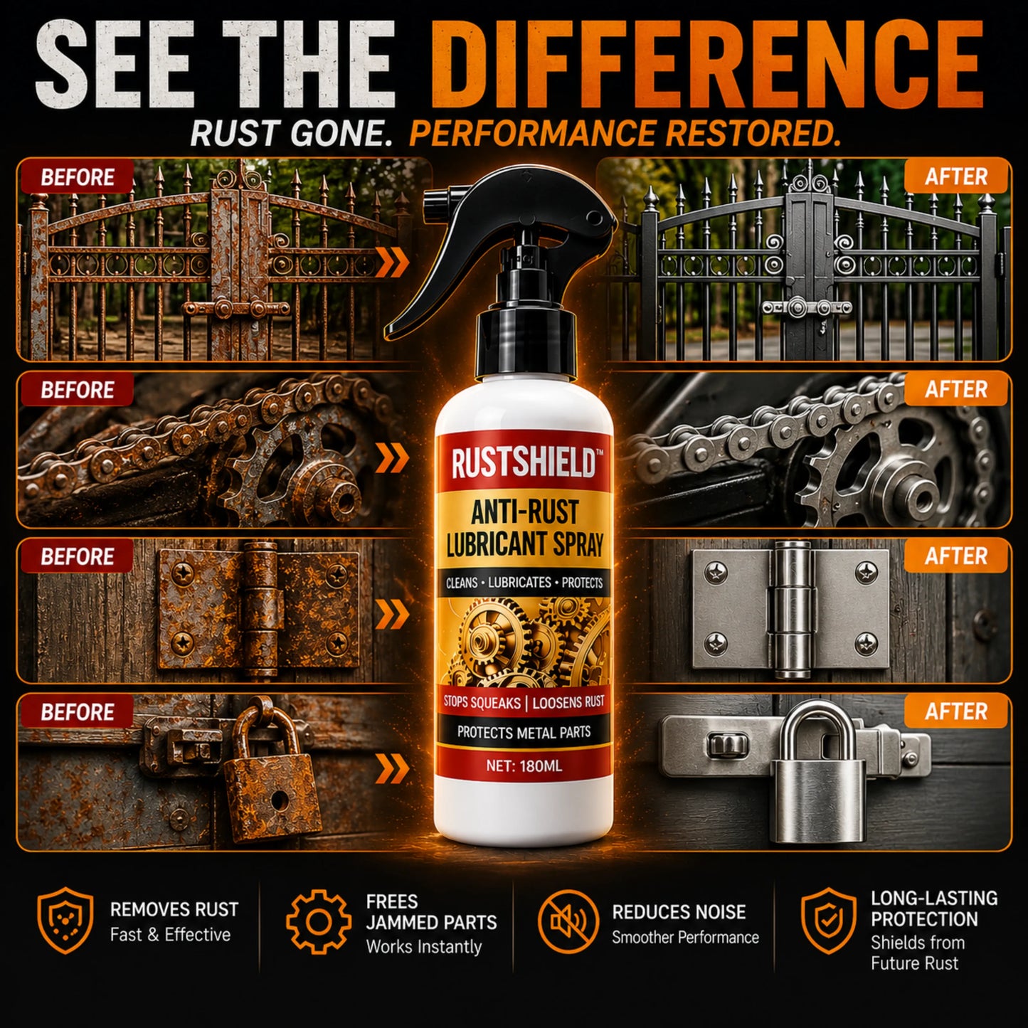 RustShield™ Anti-Rust Lubricant Spray (Pack of 2)