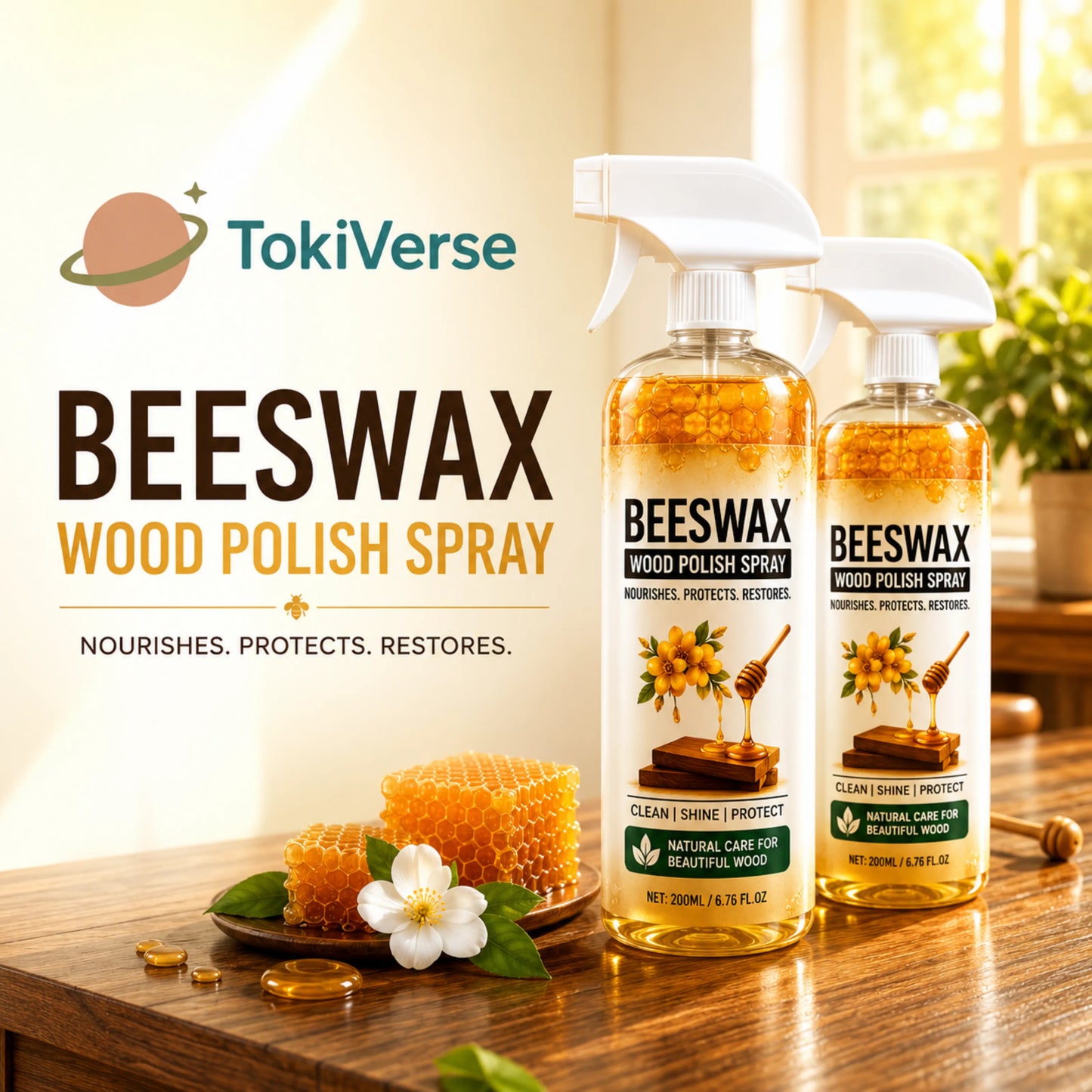 Beeswax Wood Polish Spray (Pack of 2)