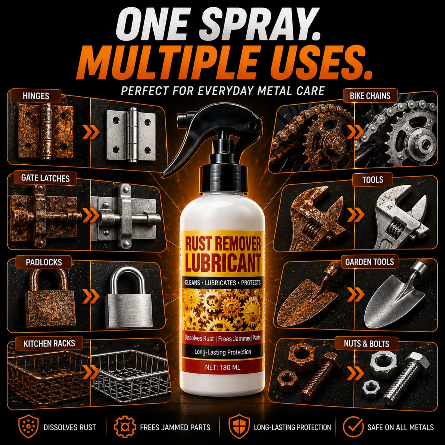 RustShield™ Anti-Rust Lubricant Spray (Pack of 2)